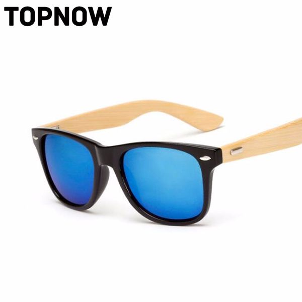 

wholesale- fashion retro men bamboo sunglasses women brand designer vintage goggles square wood sun glasses uv400 shades lunettes gafas, White;black