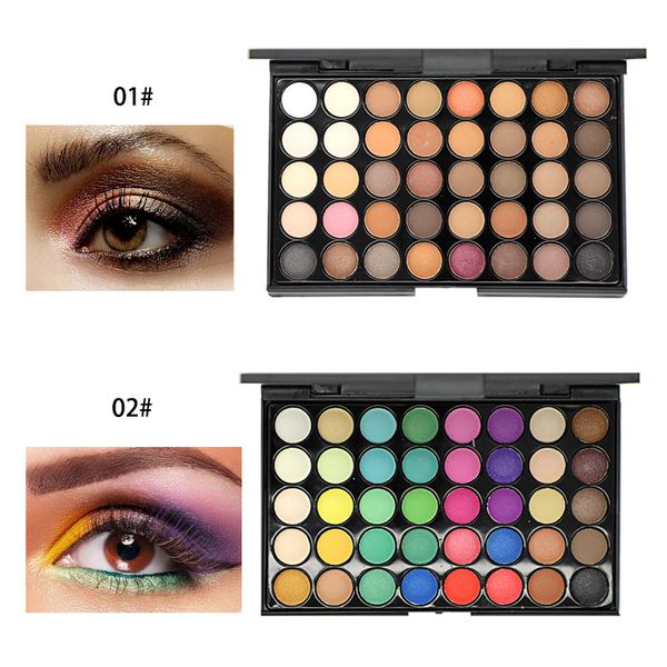 

40 Colors Women Matte Eyeshadow Pallete Mixed Color Baking Powder Eye Shadow Palette Naked Nude Glitter Cosmetic Set RF0548