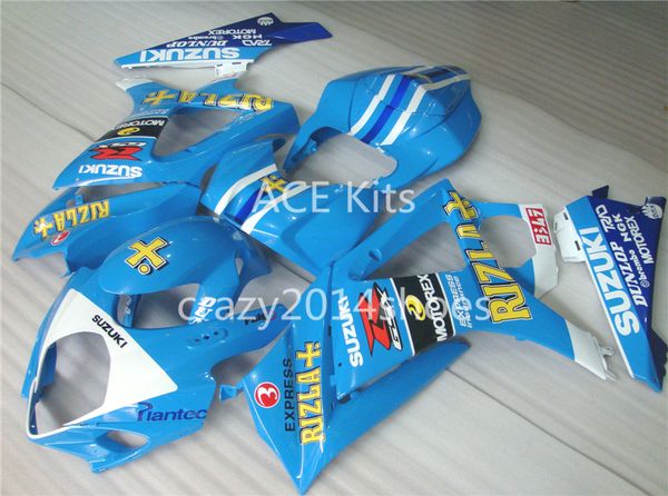 

5 gifts new abs motorcycle fairing kits 100% fit for suzuki gsxr1000 k7 2007-2008 gsxr 1000 k7 07-08 blue and yellow article no.257