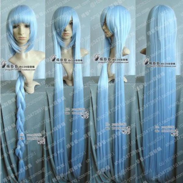 

project /eirin / hannah cosplay long ice blue wig 100cm ing, Black