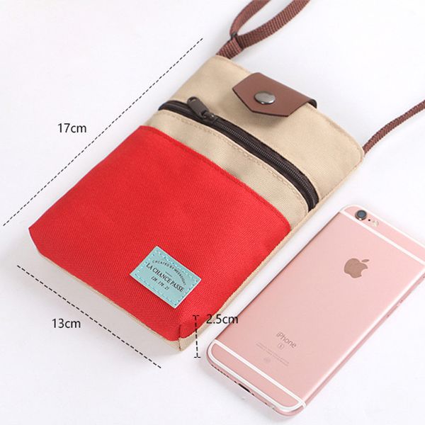 

travel portable pouches waterproof small messenger bag travel passport bag smart phone camera bag, Blue;pink