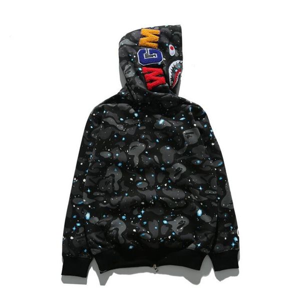 

2017sweater световой звезда акула с длинными рукавами с капюшоном куртка хип-хоп мужской свитер кардиган толстовки спорт и отдых улица толст, Black
