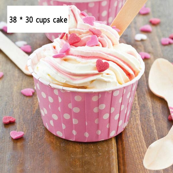All'ingrosso- 50 pezzi Liner Paper Cake Cup Wrapper Cottura fai da te Decorazione della festa nuziale Muffin Involucro cupcake 5X3X3.5cm