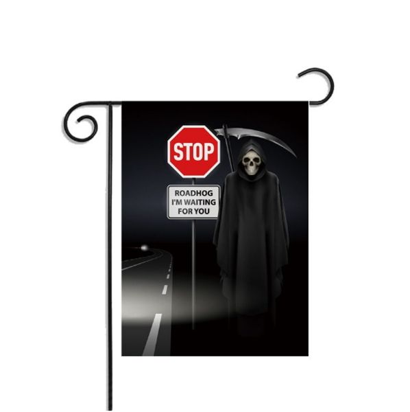 

eco-friendly halloween pumpkin bat flags banner decoration party garden polyester flag halloween home hanging decorative ornament