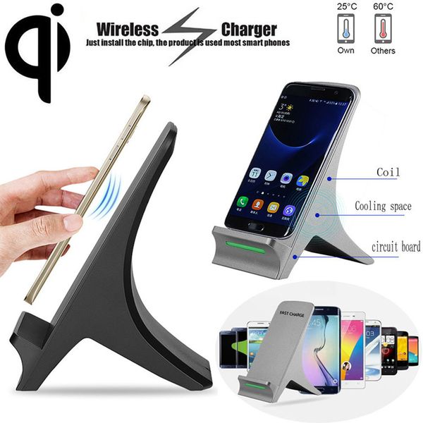 Эйфелева башня быстрая беспроводная зарядка 2 катушки Qi Charge Dock Phone Stand Q550 индуктивный держатель передатчика беспроводного зарядного устройства для смартфонов QI