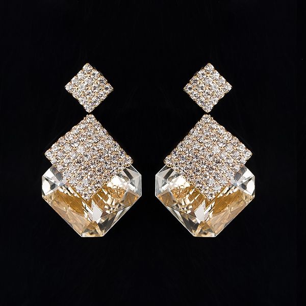 

Arrived Hot Sale big drop earrings for woman Fashion temperament long paragraph crystal earrings female version