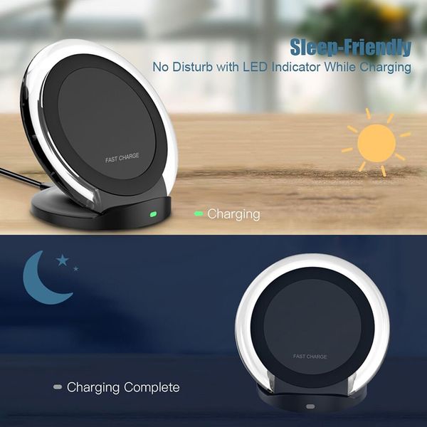 

wireless charger for samsung s8 galaxy note 8 iphone 8 qi fast charger pad convertible stand 20pcs