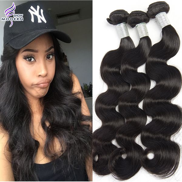 Peruvian Body Wave Human Hair Weave 4 Bundles Modern Show Hair