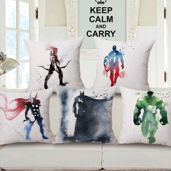 

Мультфильм Superhelden Мститель Бэтмен Decoratieve Kussen случае Kussen авто диван стул декоратив