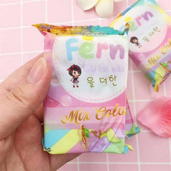 

new arriver fern soap whiteing plus omo handmade rainbrow soap dhl