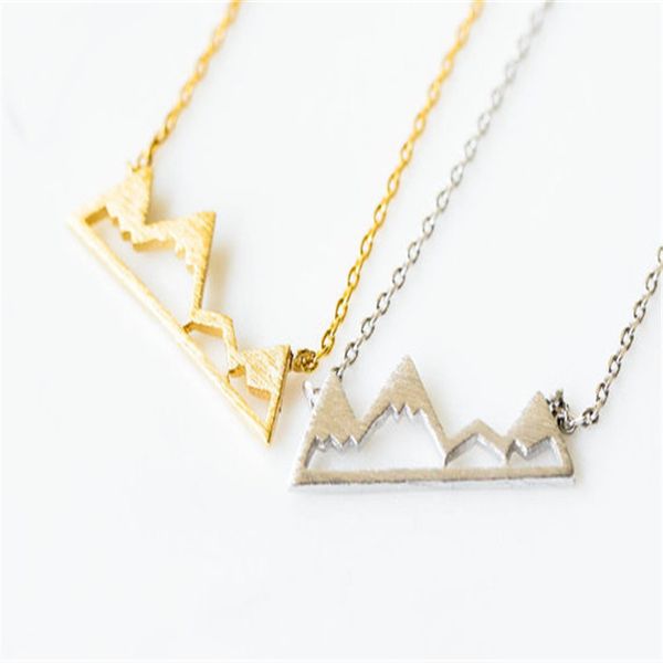 

wholesale-gold mountain necklace,snowy mountain charm necklaces fashion jewelry for women, Silver