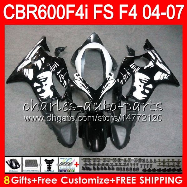 

8gift 23color for honda cbr600f f cbr600f4i 04 05 06 07 46hm18 graffiti blk cbr600 f4i cbr 600f4i cbr 600 f4i 2004 2005 2006 2007 fairing