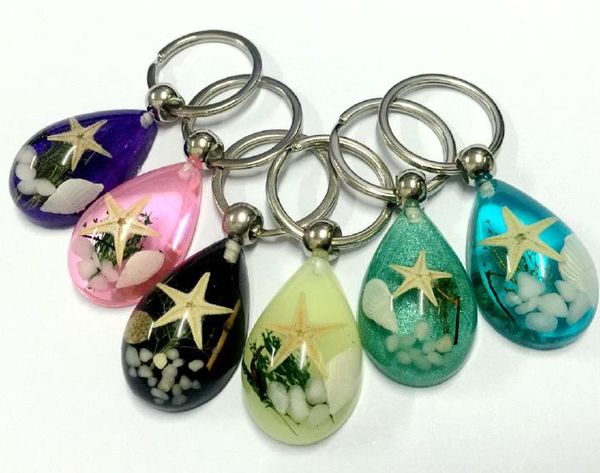 

yqtdmy 12 pcs fashion star design colorful drop bottom chic cool keychain, Slivery;golden