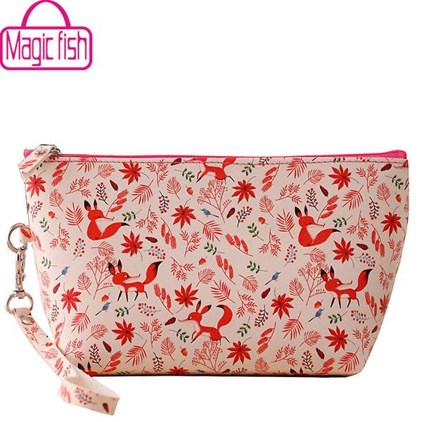 

wholesale- magic fish new makeup bag women cosmetic bags cosmetic case fashion dumpling large clutch women packages waterproof bag lm3875mf