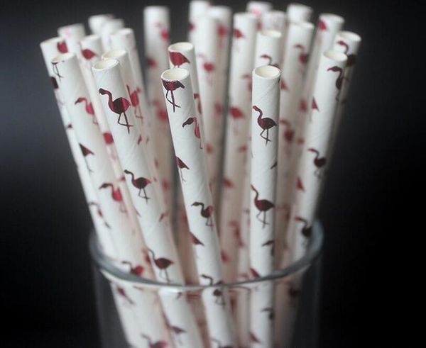 

paper straw flamingo printed eco straws for drinking suckers for party wedding christmas home kids gift sale