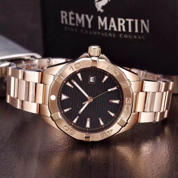 

tag special edition automatic movement watch for men black dial gold case stainless steel band stainless syeel casual mechanical watches, Slivery;brown