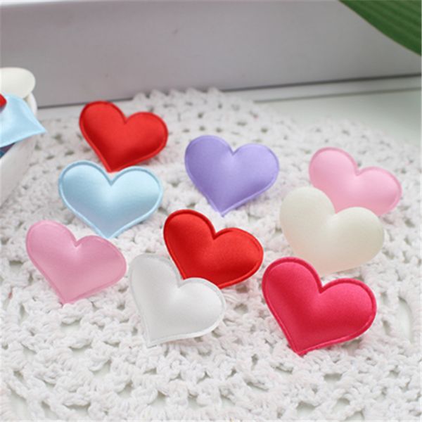 

wholesale-2016 new 100pcs silk cute heart cloth cake decoration for wedding home decoration hats shoes scrapbook decorative craft supplies