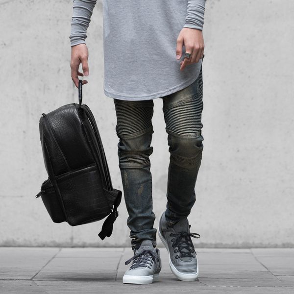 

men's jeans wholesale- clothing designer pants blue destroyed mens slim denim straight biker skinny ripped 28-38