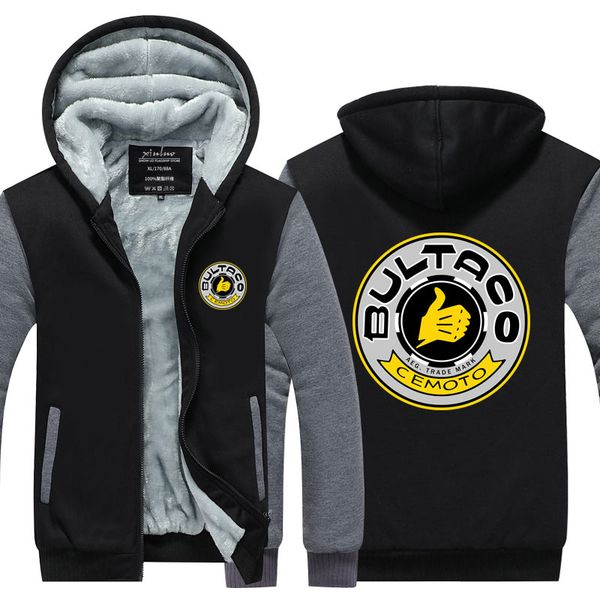 

new men's hoodie bultaco cemoto pursang spain motorcycle printed thicken fleece fashion brand jacket usa eu size plus size, Black
