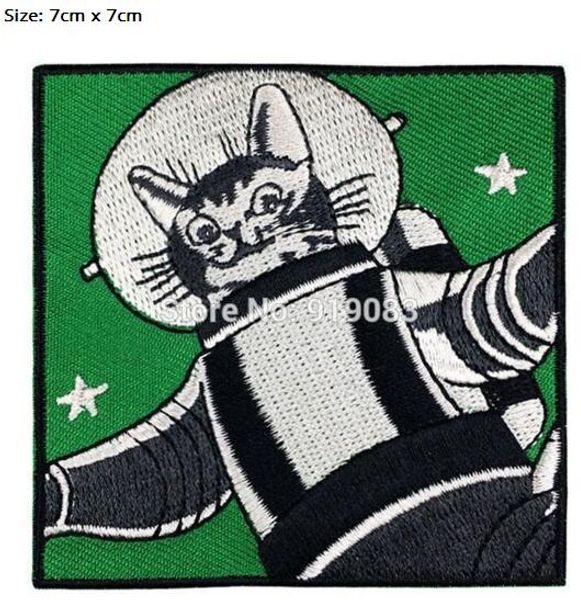 

Funny a tronaut cat patch pace cat profe or a tro cat tv movie embroidered emblem applique iron on halloween co play co tume diy