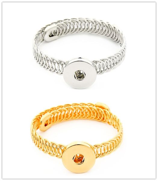 

нуса кусок металла имбирь щелкает ювелирные изделия 18 мм имбирь оснастки кнопка браслет тенденция diy ювелирных изделий взаимозаменяемыми, Golden;silver