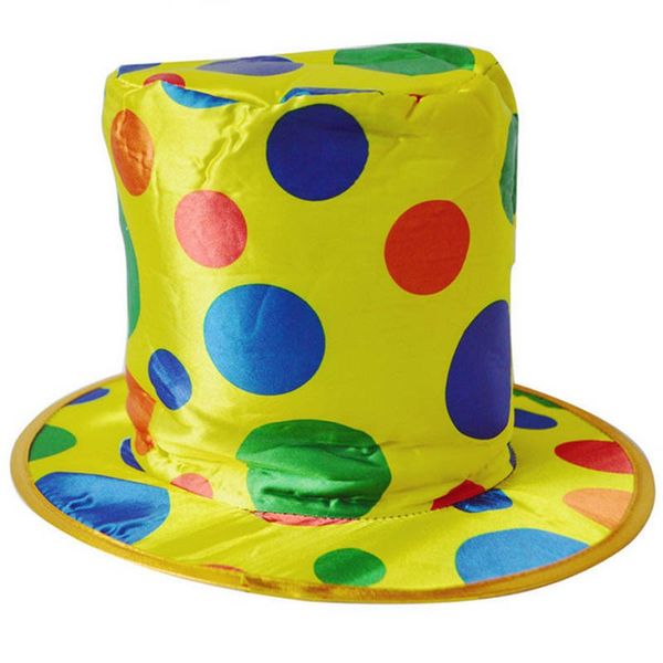 

wholesale-women men polka dot clown hat for circus magician fancy dress party christmas