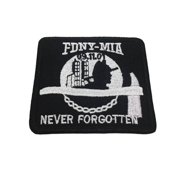 

fdny mia never forgotten patch embroidery patch mc biker motocycle for jacket detailed patch ing, Black