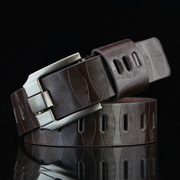 

wholesale- 110cm fashion embossing mens luxury belts for men lic leisure female belt with jeans cinturones mujer ancho cinturon u105, Black;brown