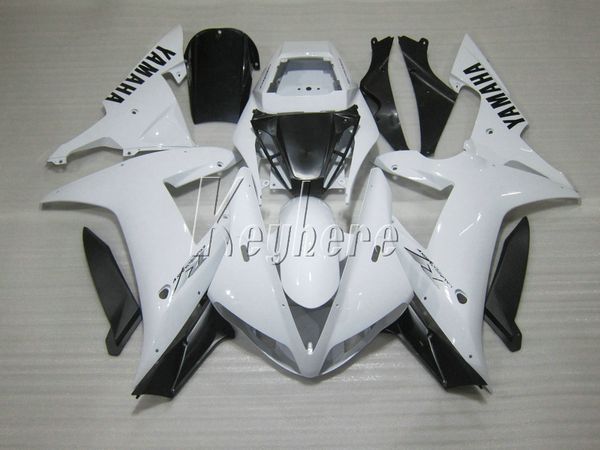 Yamaha için Motosiklet Kaplama Kiti YZF R1 02 03 Klasik Beyaz Siyah Bodywork Fairings Set YZF R1 2002 2003 OI67