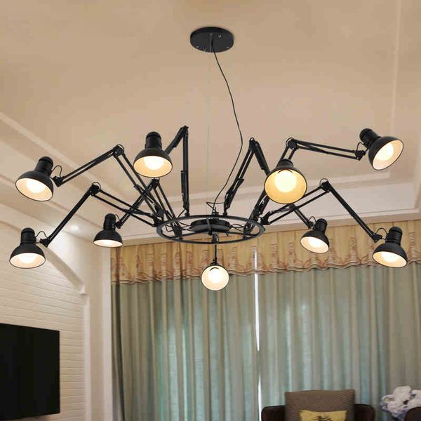 

led modern spider pendant lamps american black white spider pendant lights fixture 6/9/12 lamps home restaurant office shop cafes drop light