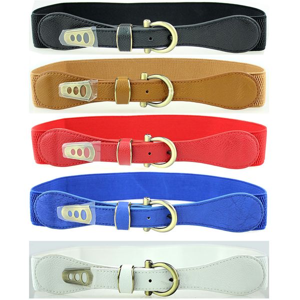 

wholesale- women bronze pin buckle skinny stretch belt lady stylish elastic waistband bltyn0031, Black;brown