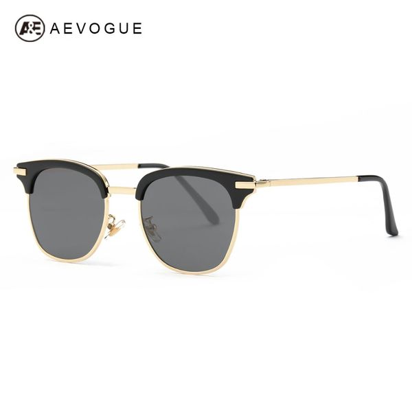 

wholesale-aevogue sunglasses women brand designer alloy temple semi-rimless frame sun glasses vintage with box uv400 ae0404, White;black