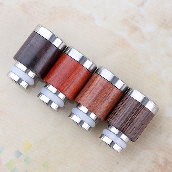 

510 Wood Drip Tips Mouthpieces Woody Stainless Steel RedWood Wide Bore Drip Tips for 510 RDA Atomizer Electronic Cigarette DHL Free