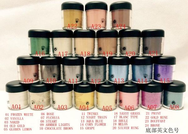 

24 pcs good quality lowest selling product 7.5g pigment eyeshadow english name and number & gift