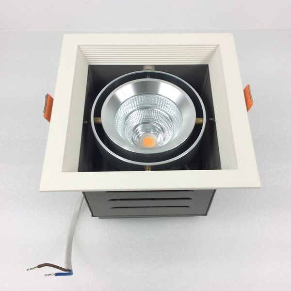 

adjustment 9w 15w 25w 35w led grille square light for ceiling installation iron housing aluminum core driver box attached