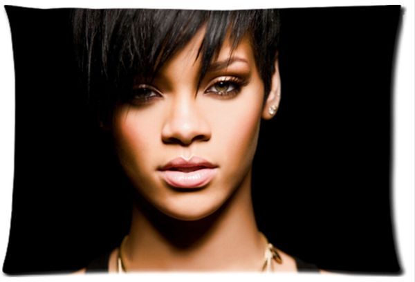 Custom Rihanna Big Eye Pattern Zippered Cotton Polyester Pillow