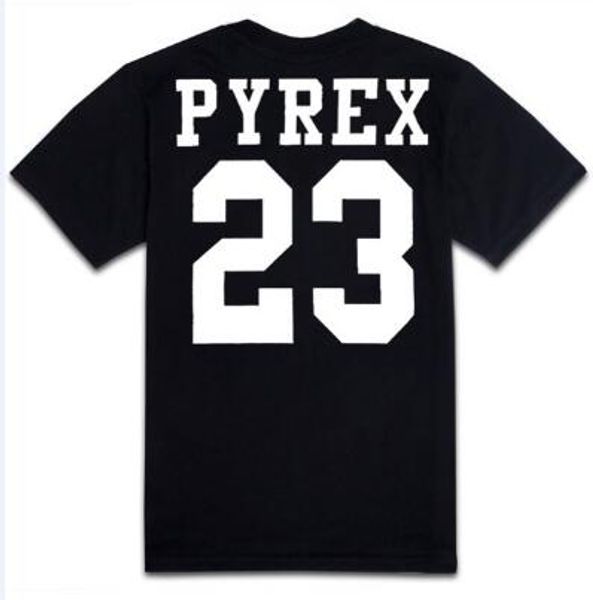 

wholesale- summer new men women star pyrex number 23 printed t shirt casual basketball short sleeve for men hip hop t-shirts a138, White;black