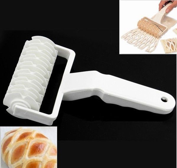 

wholesale- white pizza cookie cutter pizza pie roller cutter baking dough bread cookie pie pizza pastry lattice roller cutter gi871018