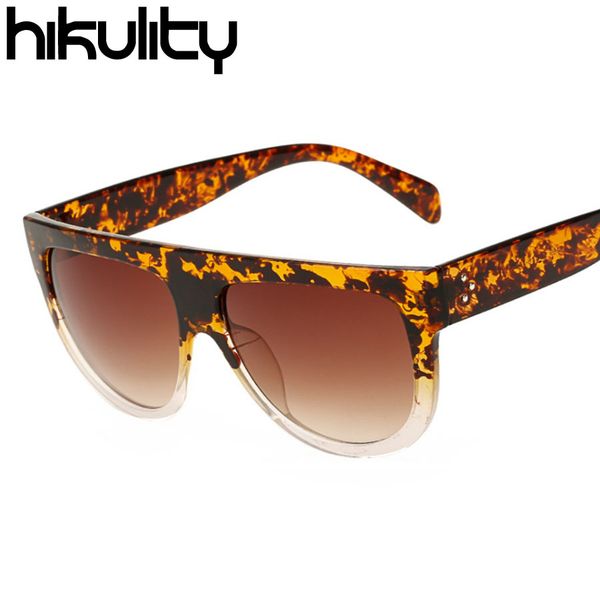 

wholesale- hikulity 2017 summer fashion luxury vintage sunglasses women brand designer ladies retro rivet sun glasses female lunette femme, White;black