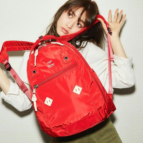 

fashion japan anello new canvas rucksack backpack original school bag flag print pineapple print