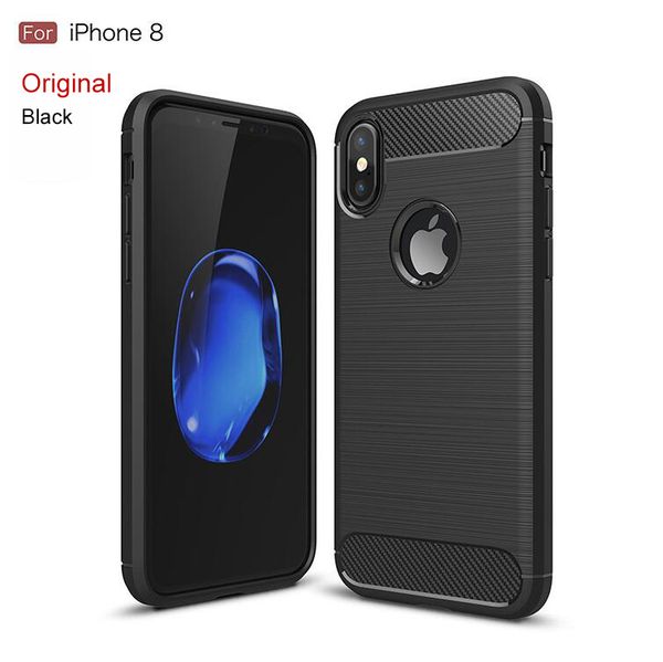 

for iphone 8 case 6 7plus 5s se mobile phone shell carbon fiber drawing tpu all-inclusive apple 8 case protective cover