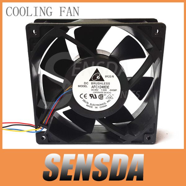 

strong winds of 12 cm 12cm fan 48v 1.64a afc1248de 4 wire pwm speed control server inverter cooling fan