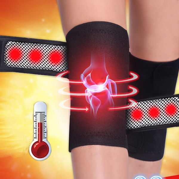 

wholesale- 1 pair magnetic brace support massager knee therapy spontaneous heating belt band knee pads s15