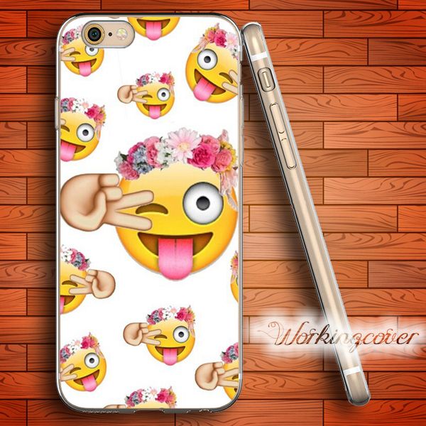 

fundas emoji make face soft clear tpu case for iphone 6 6s 7 plus 5s se 5 5c 4s 4 case silicone cover