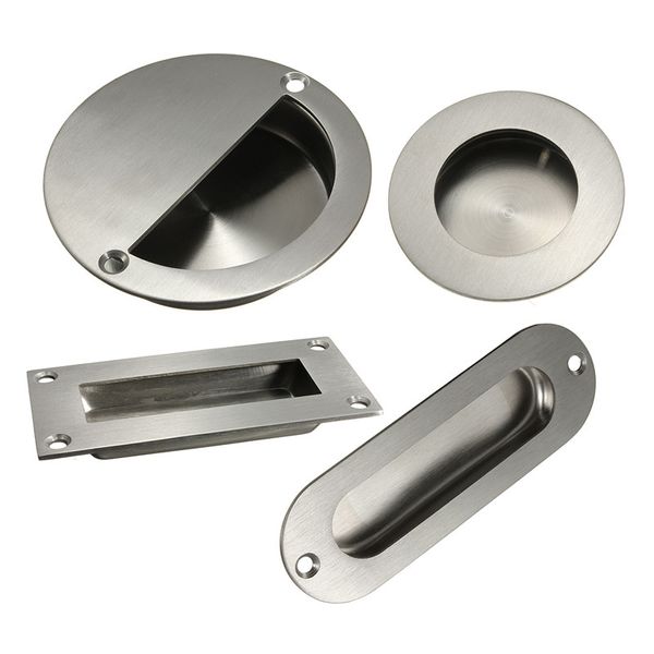 

wholesale- 1pcs stainless steel door handle embedded pull home hardware for cabinet wardrobe sliding door drawer