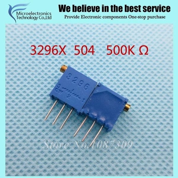 

wholesale- 100pcs/lot 3296x-1-504lf 3296x 504 500k ohm side regulation multiturn trimmer potentiometer high precision variable resistor