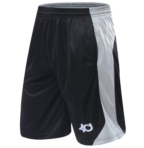 

wholesale-2016 athletics brand kd gyms shorts runs knee length elastic loose pocket basketballs shorts male bottoms plus size xl-4xl, White;black