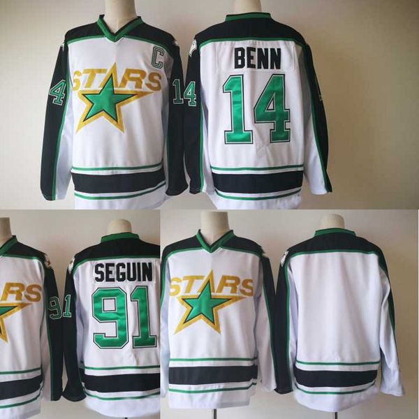 

91 Tyler Seguin 2017-2018 Season New Dallas Stars Jerseys 14 Jamie Benn Stitched Cheap Hockey Jersey White S-3XL Free Shipping