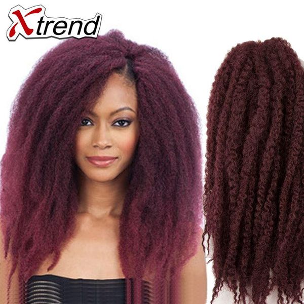 Muliti Color Afro Kinky Twist Crochet Braids Hair 18inch 100g Pack