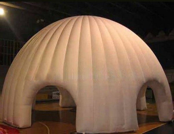 Popular White Inflable Cabin Tent Dome para evento com fãs fabricados na China com muitas portas